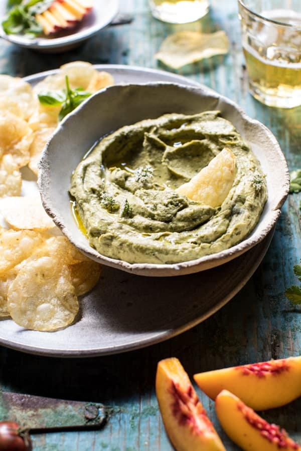 10 Minute Garden Herb Avocado Dip | halfbakedharvest.com @hbharvest