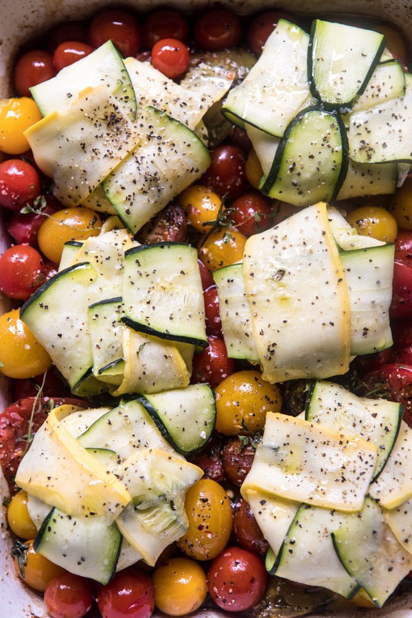 3 Cheese Zucchini Ravioli with Roasted Tomato Basil Sauce | halfbakedharvest.com @hbharvest