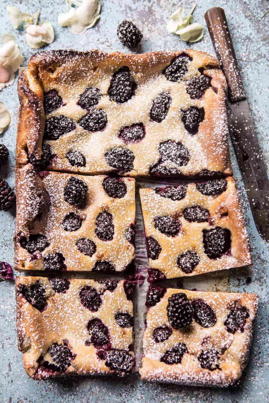 Blackberry Lavender White Chocolate Clafoutis | halfbakedharvest.com @hbharvest