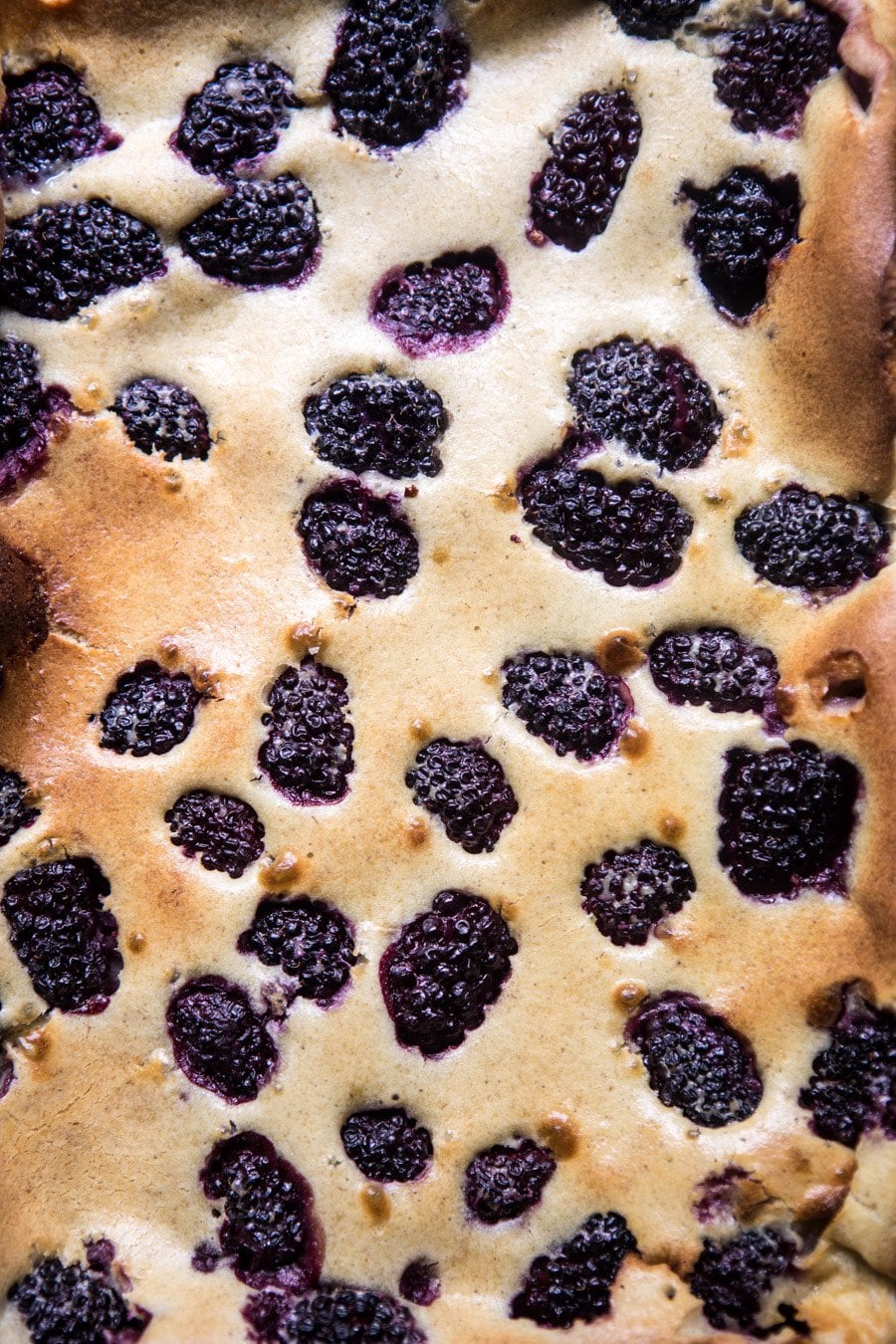 Blackberry Lavender White Chocolate Clafoutis | halfbakedharvest.com @hbharvest
