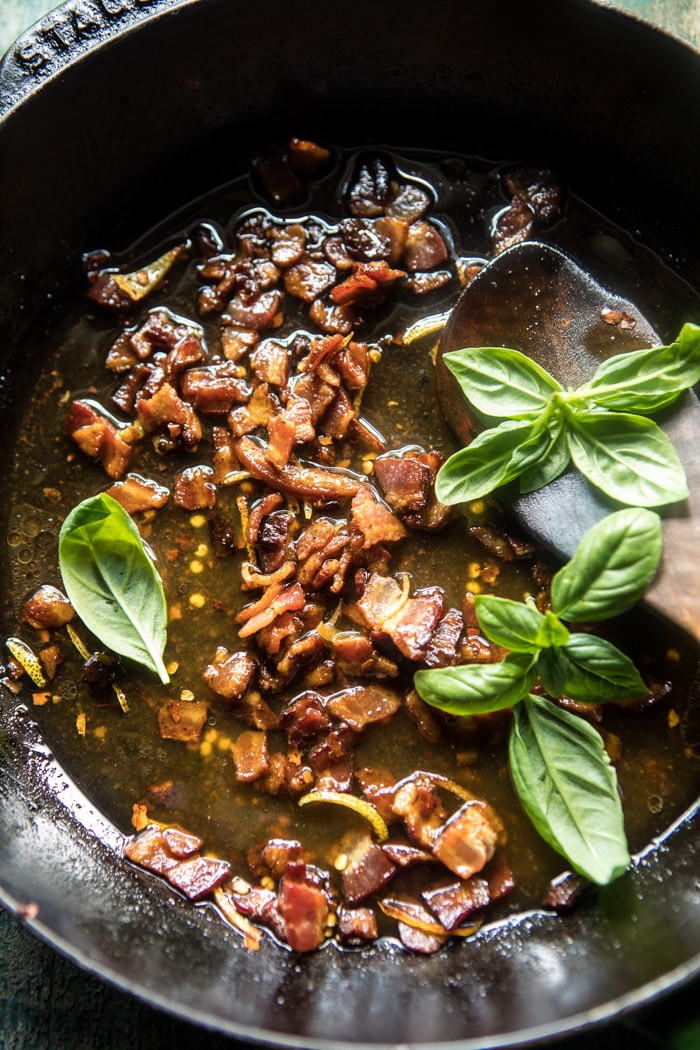 Opened Faced Tomato and Goat Cheese Sandwich with Hot Bacon Vinaigrette | halfbakedharvest.com @hbharvest
