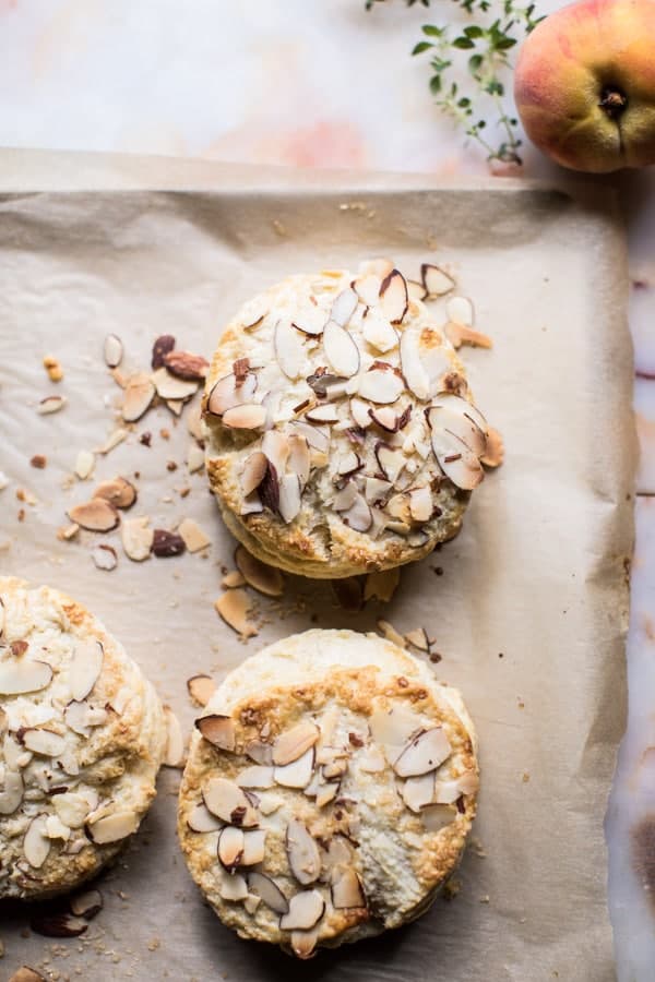 Sweet Peach Thyme Shortcakes | halfbakedharvest.com @hbharvest