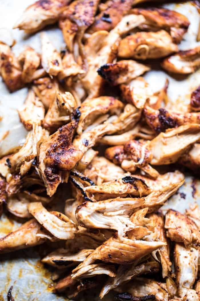 Lightened Up Salsa Verde Chicken Stuffed Poblano Peppers | halfbakedharvest.com @hbharvest