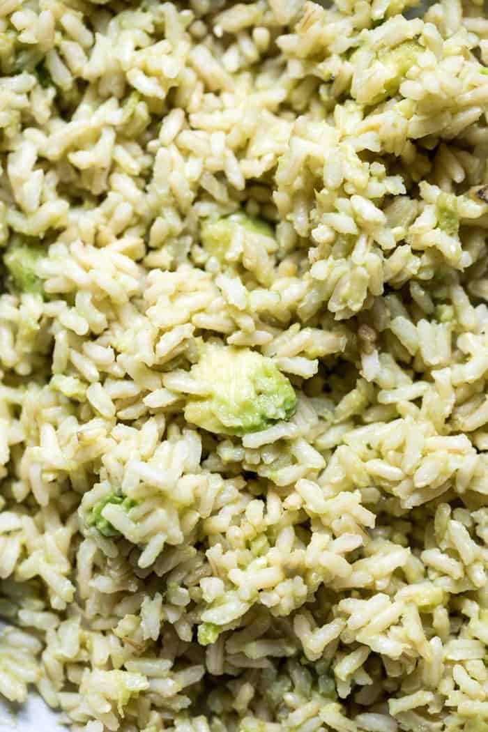 Peachy Chipotle Chicken Tortilla and Avocado Rice Salad with Pan Fried Halloumi | halfbakedharvest.com @hbharvest