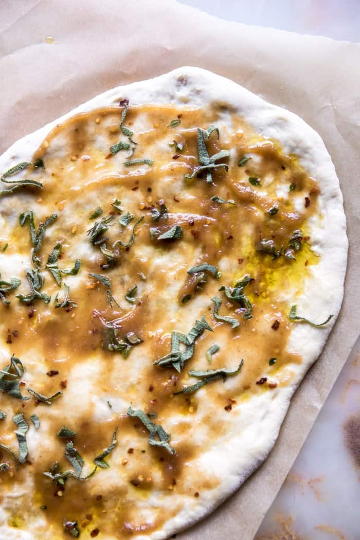 Brussels Sprout Mushroom Pizza with Crispy Prosciutto and Sage | halfbakedharvest.com @hbharvest