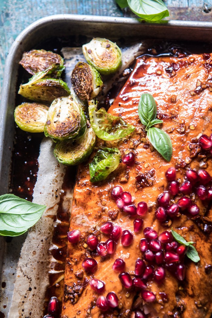Pan Roasted Pomegranate Glazed Salmon | halfbakedharvest.com @hbharvest