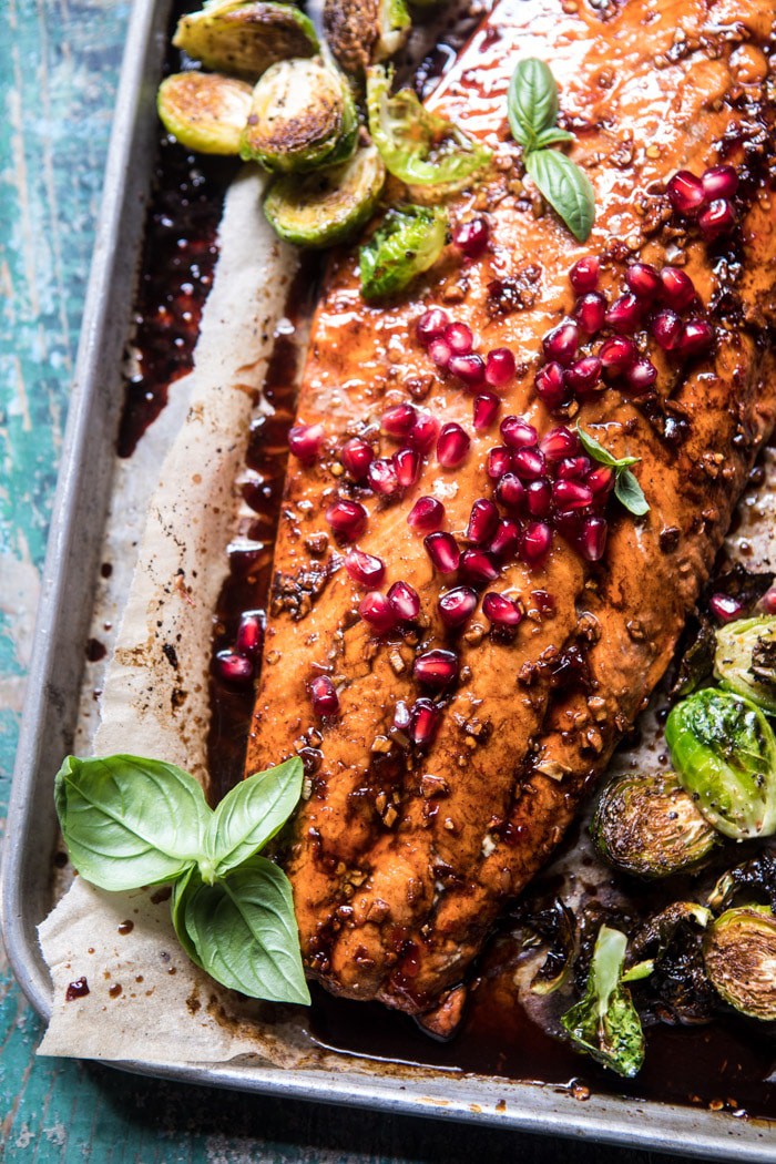Pan Roasted Pomegranate Glazed Salmon | halfbakedharvest.com @hbharvest