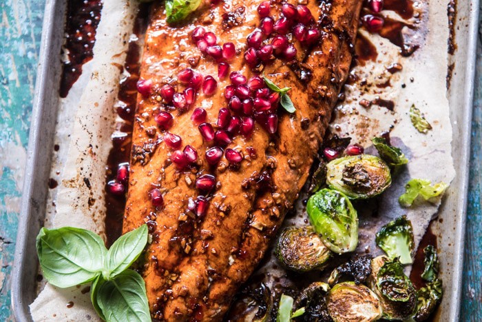 Pan Roasted Pomegranate Glazed Salmon | halfbakedharvest.com @hbharvest