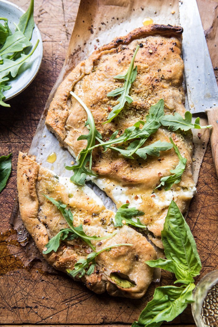 Whole Wheat Spinach and Burrata Calzone | halfbakedharvest.com @hbharvest
