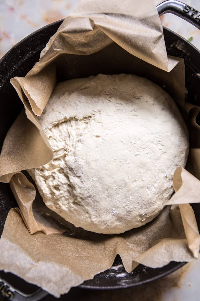 Cheaters No Knead Dutch Oven Sourdough Bread | halfbakedharvest.com @hbharvest