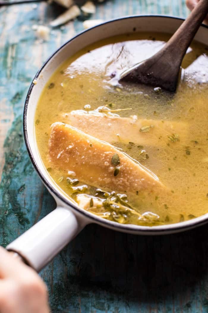 Butternut Squash Hazelnut Ravioli in Garlic Parmesan Broth | halfbakedharvest.com @hbharvest