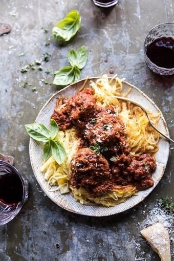 Instant Pot Turkey Meatballs and Spaghetti Squash | halfbakedharvest.com @hbharvest
