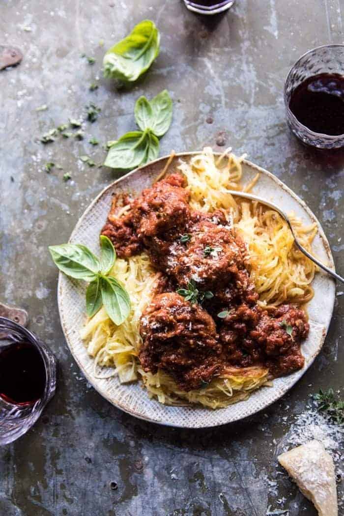 Instant Pot Turkey Meatballs and Spaghetti Squash | halfbakedharvest.com @hbharvest