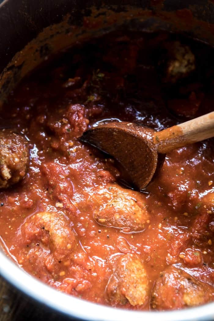 Instant Pot Turkey Meatballs and Spaghetti Squash | halfbakedharvest.com @hbharvest