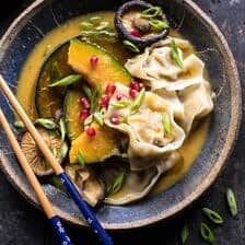 Miso Dumpling Soup with Autumn Squash | halfbakedharvest.com @hbharvest