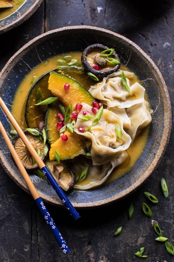 Miso Dumpling Soup with Autumn Squash | halfbakedharvest.com @hbharvest