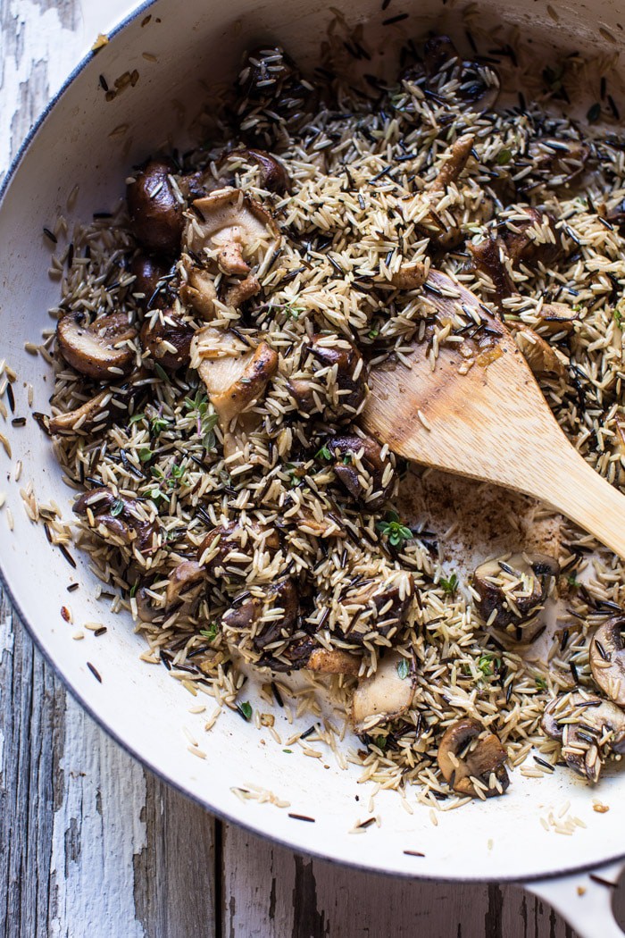 One Pan Autumn Chicken and Wild Rice Casserole | halfbakedharvest.com @hbharvest