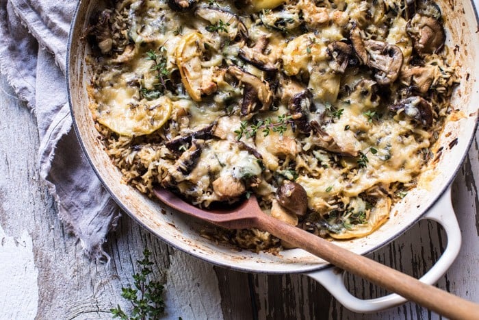 One Pan Autumn Chicken and Wild Rice Casserole | halfbakedharvest.com @hbharvest