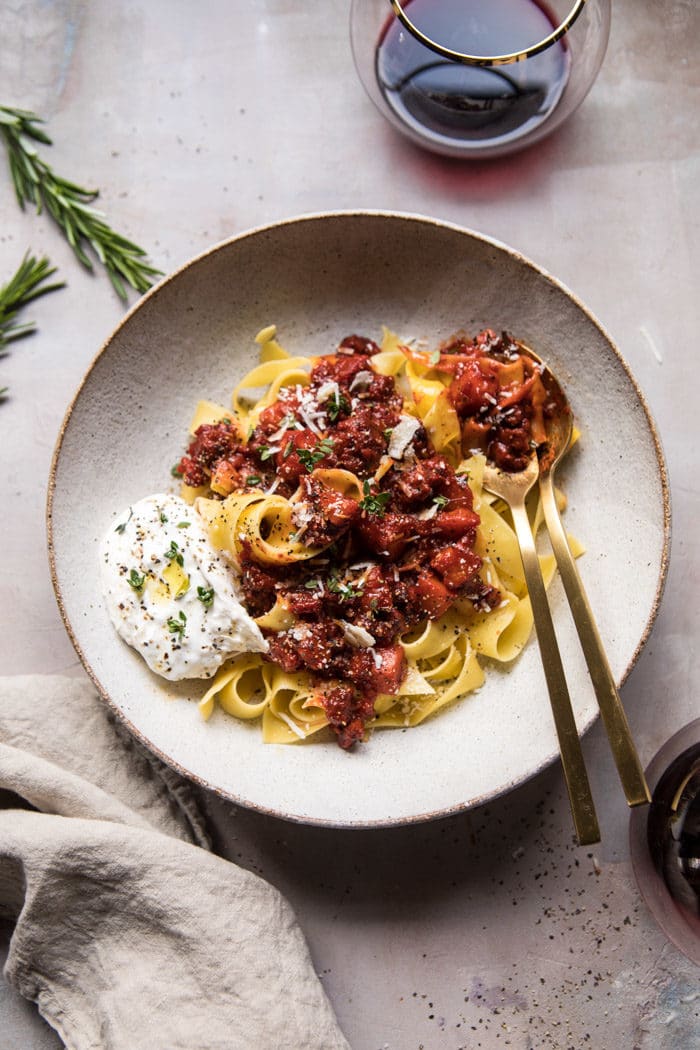 Pappardelle with Roasted Butternut Squash and Tomato Ragu | halfbakedharvest.com @hbharvest