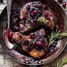 Roasted Cranberry Brown Sugar Pork Chops | halfbakedharvest.com @hbharvest