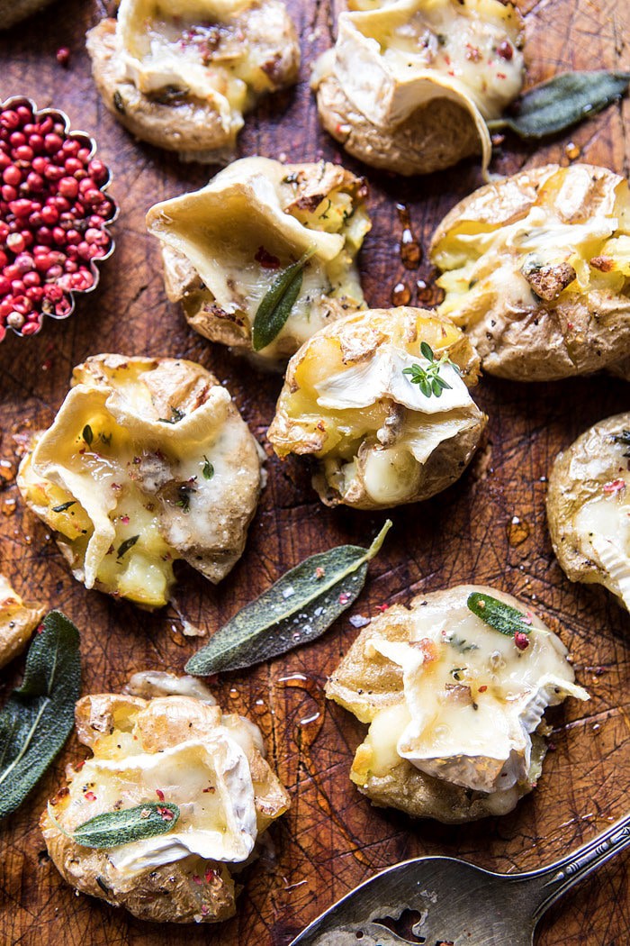 Brie Stuffed Crispy Baby Potatoes | halfbakedharvest.com @hbharvest