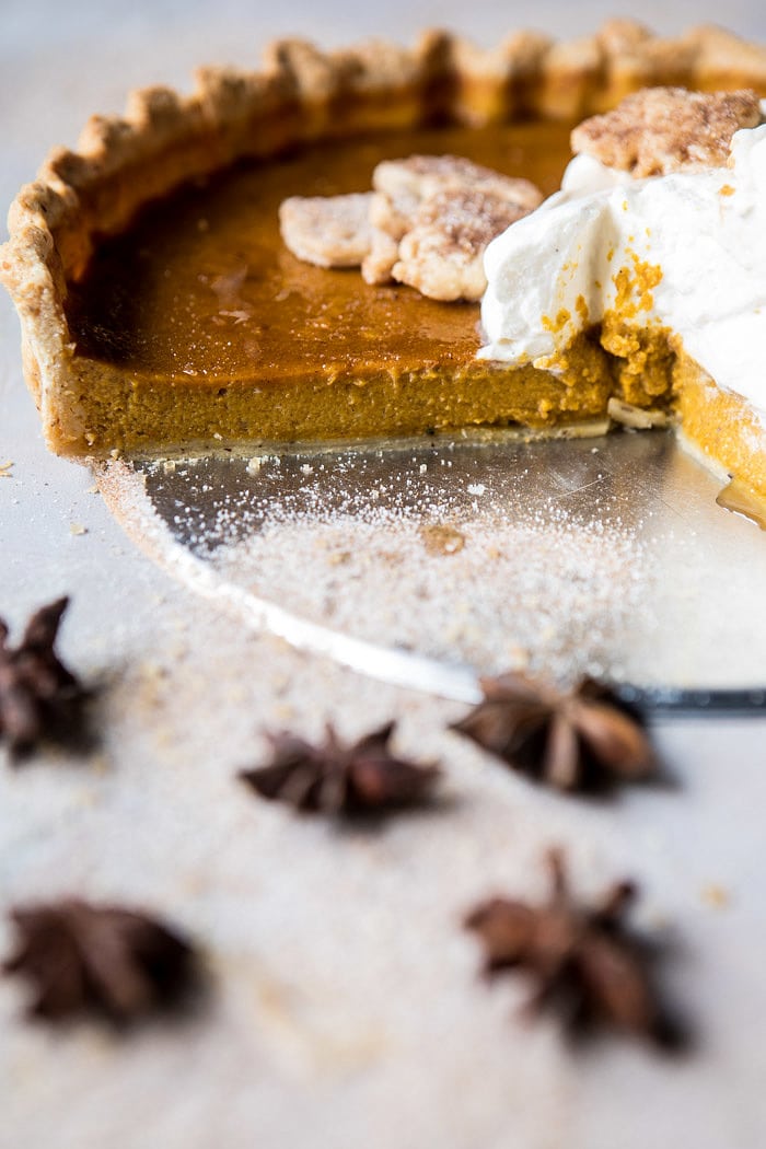 Chai Pumpkin Pie with Maple Whipped Cream | halfbakedharvest.com @hbharvest