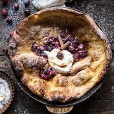 Cinnamon Spiced Dutch Baby with Cranberry Butter | halfbakedharvest.com @hbharvest