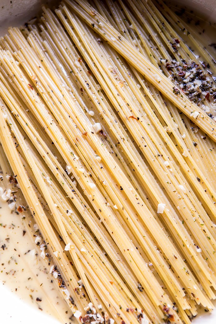 One-Pan Cheesy Spaghetti Pie | halfbakedharvest.com @hbharvest