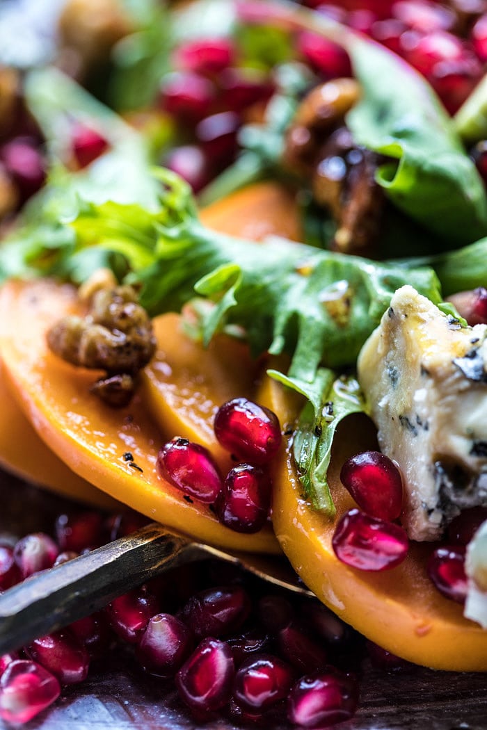 Pomegranate Avocado Salad with Candied Walnuts | halfbakedharvest.com @hbharvest