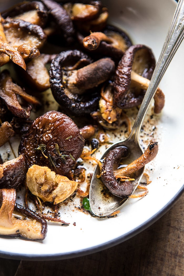 Slow Cooker Creamy Wild Rice Soup with Butter Roasted Mushrooms | halfbakedharvest.com @hbharvest