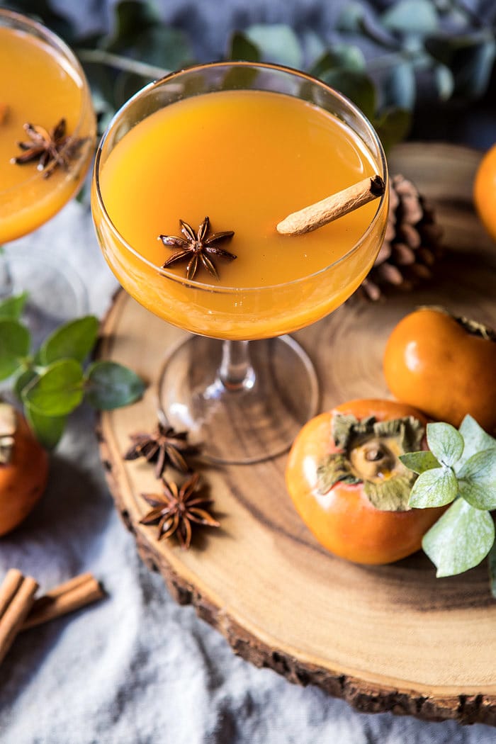Spiced Persimmon Bourbon Old Fashioned | halfbakedharvest.com @hbharvest