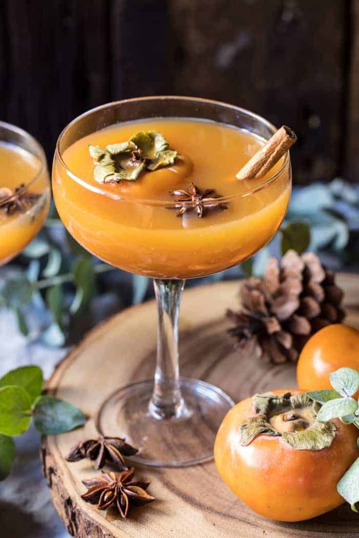 Spiced Persimmon Bourbon Old Fashioned | halfbakedharvest.com @hbharvest