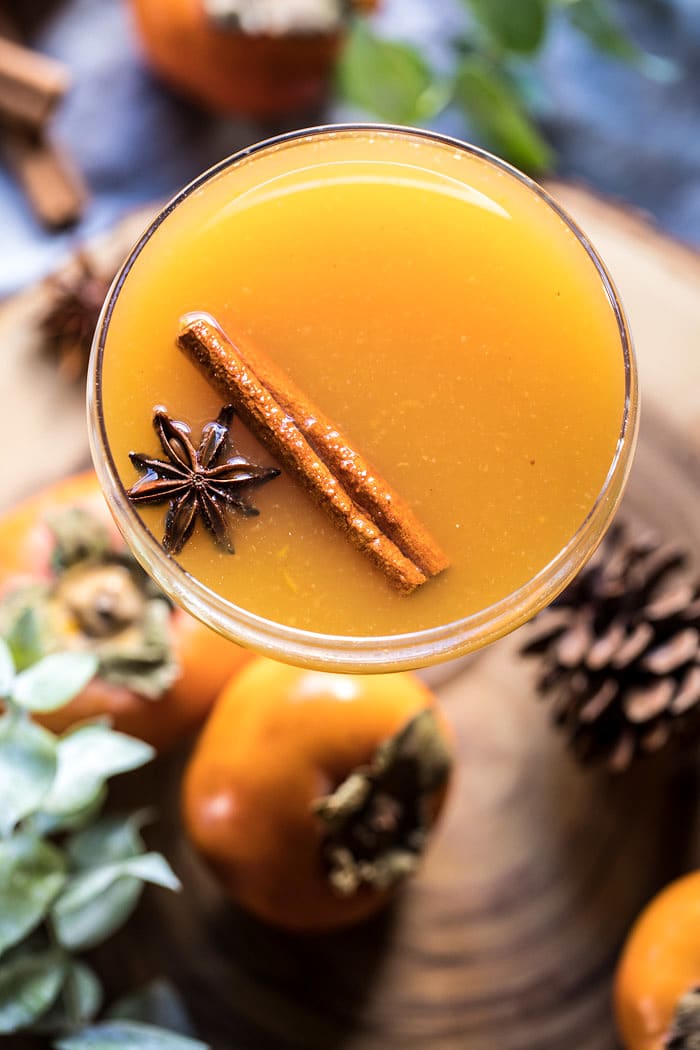 Spiced Persimmon Bourbon Old Fashioned | halfbakedharvest.com @hbharvest
