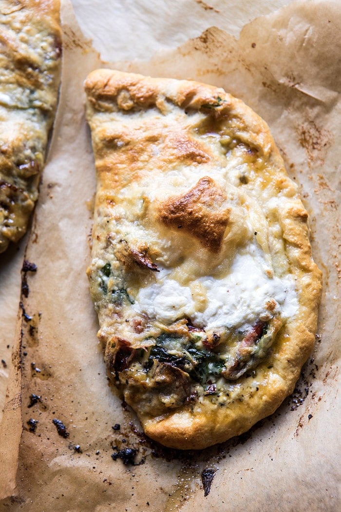 Spinach and Prosciutto Burrata Calzone | halfbakedharvest.com @hbharvest