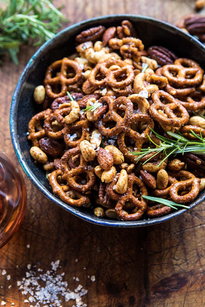 Sweet 'n' Savory Roasted Nuts and Pretzels | halfbakedharvest.com @hbharvest