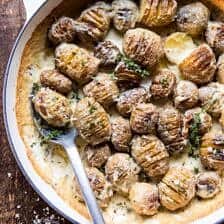 Cheesy Hasselback Potato Au Gratin | halfbakedharvest.com @hbharvest