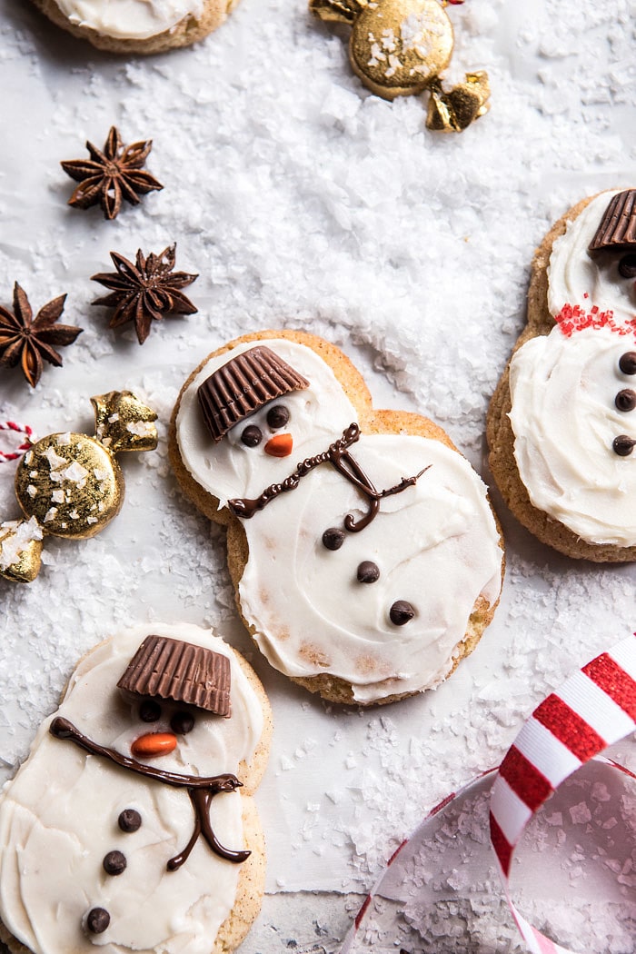 Eggnog Frosted Chai Snickerdoodle Snowmen | halfbakedharvest.com @hbharvest