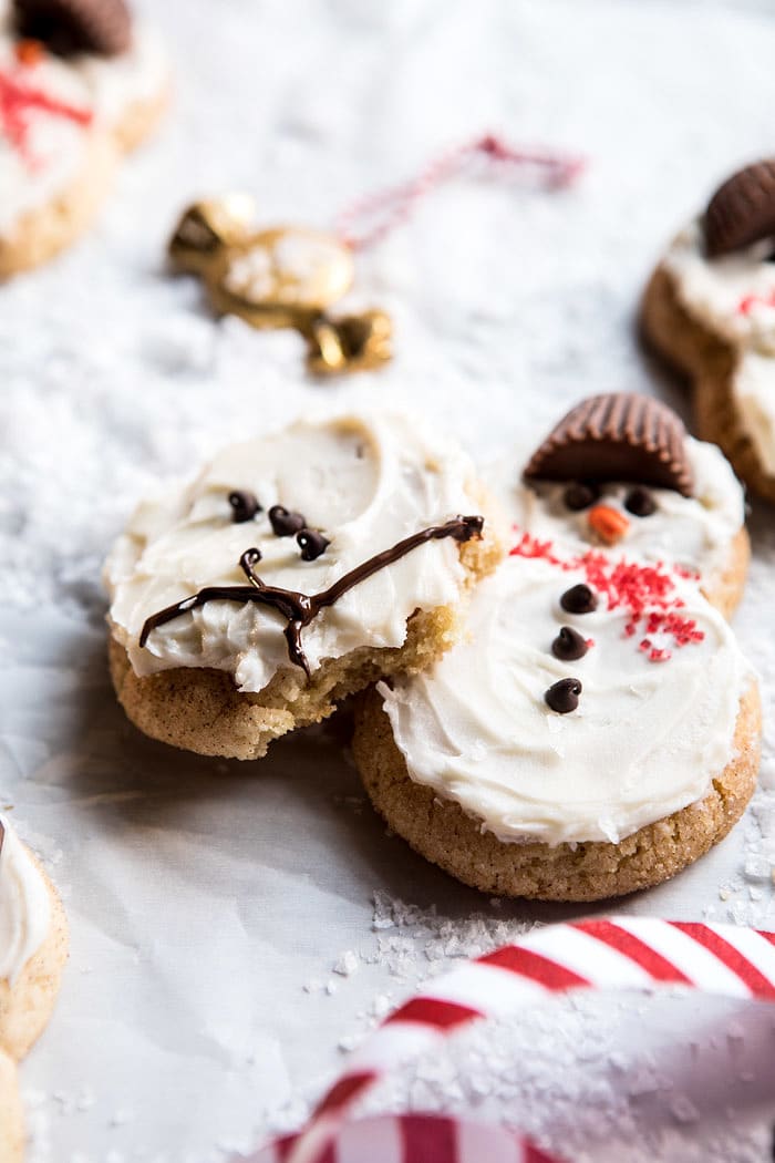 Eggnog Frosted Chai Snickerdoodle Snowmen | halfbakedharvest.com @hbharvest