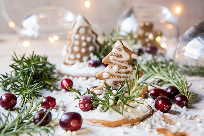 Gingerbread Snowglobe Place Setting | halfbakedharvest.com @hbharvest