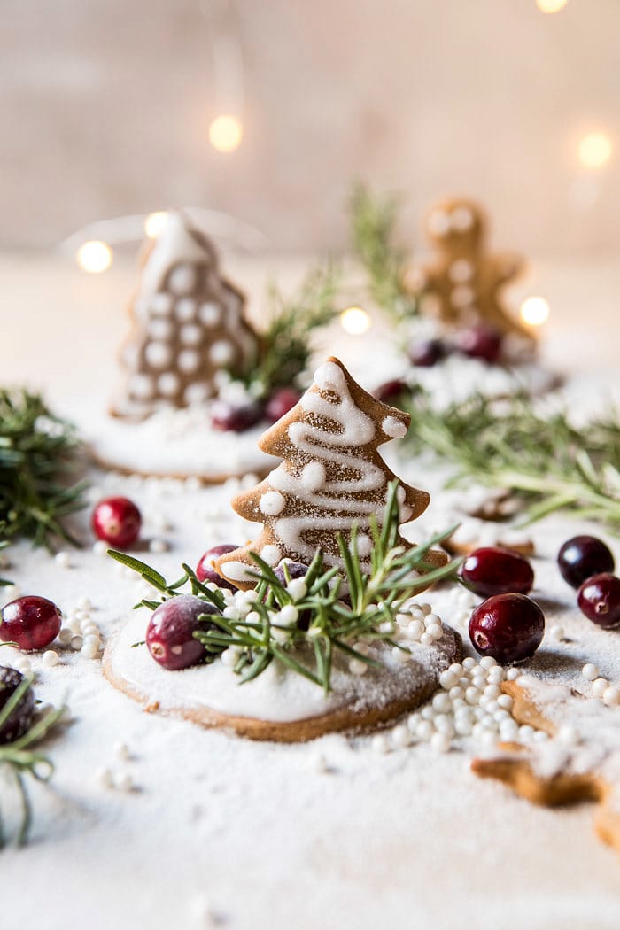 Gingerbread Snowglobe Place Setting | halfbakedharvest.com @hbharvest