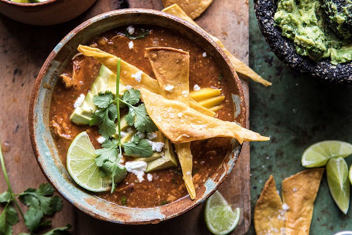 Slow Cooker Chipotle Chicken Tamale Chili | halfbakedharvest.com @hbharvest