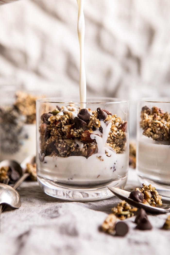 Chewy Chocolate Chip Cookie Granola | halfbakedharvest.com #cookie #granola #breakfast #recipes