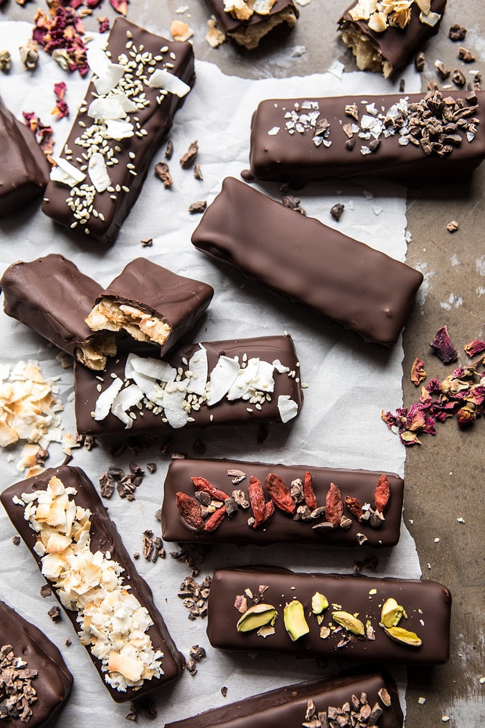 Dark Chocolate Covered Coconut Bars | halfbakedharvest.com @hbharvest #chocolate #healthy #coconut #vegan #glutenfree