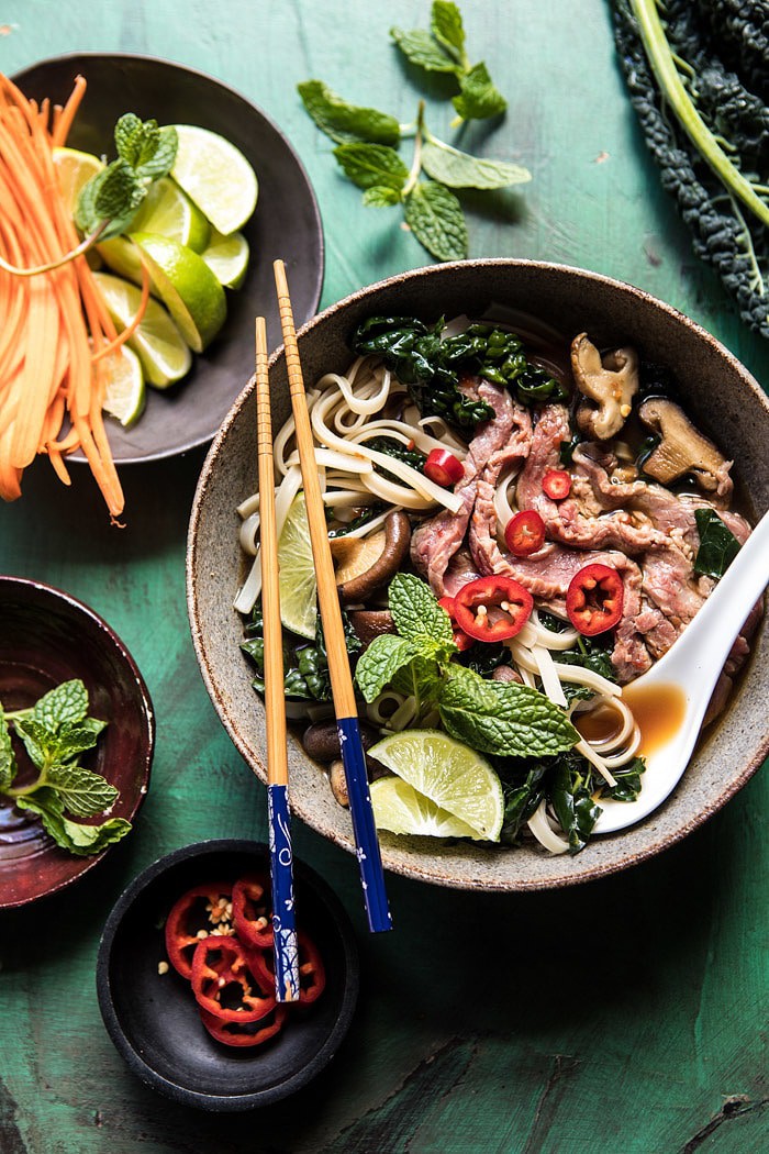 Quick Cleansing Kale and Mushroom Pho | halfbakedharvest.com @hbharvest