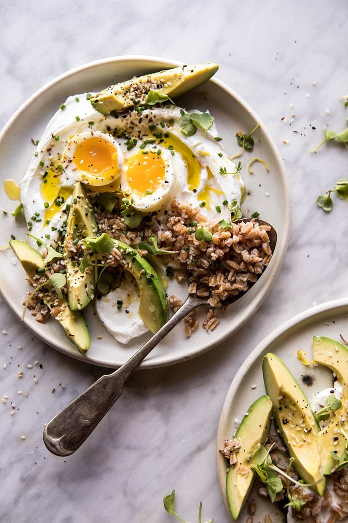 The Best Everything Spice Egg Avocado Yogurt Bowl | halfbakedharvest.com @hbharvest #breakfast #healthy #avocado