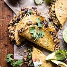 Chipotle Black Bean, Brown Rice, and Mango Quesadillas | halfbakedharvest.com #mexican #healthy #recipes