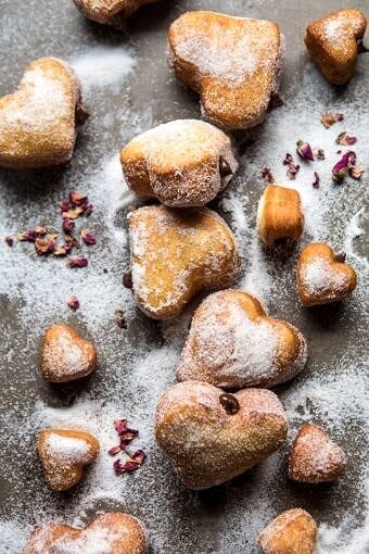 Easy Chocolate Heart Doughnuts | halfbakedharvest.com #valentinesday #doughnut #easy #recipes