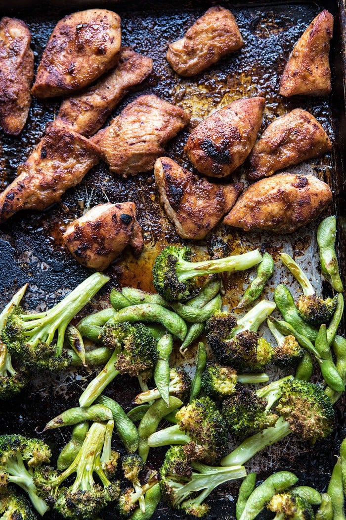 Meal Prep Tropical Jerk Chicken and Gingered Broccoli | halfbakedharvest.com #mealprep #recipes #chicken #healthy