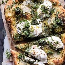 Pesto Potato and Burrata Pizza | halfbakedharvest.com #pizza #easy #recipes #spring