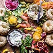 Bagel and Smoked Salmon Bar | halfbakedharvest.com #brunch #spring #mothersday #easter